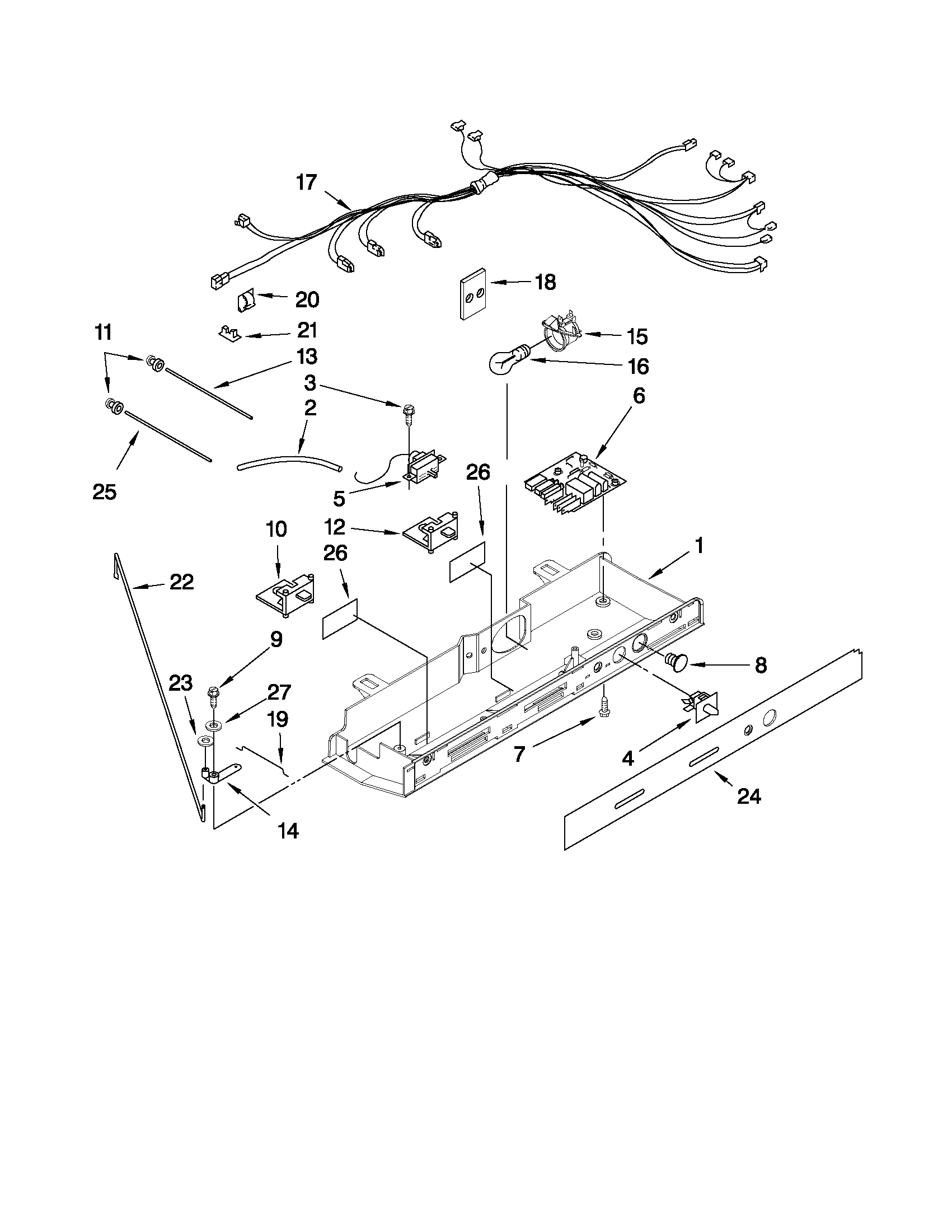 Maytag MSD2574VEM10 control parts diagram