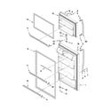 Whirlpool W5TXEWFWB00 door parts diagram