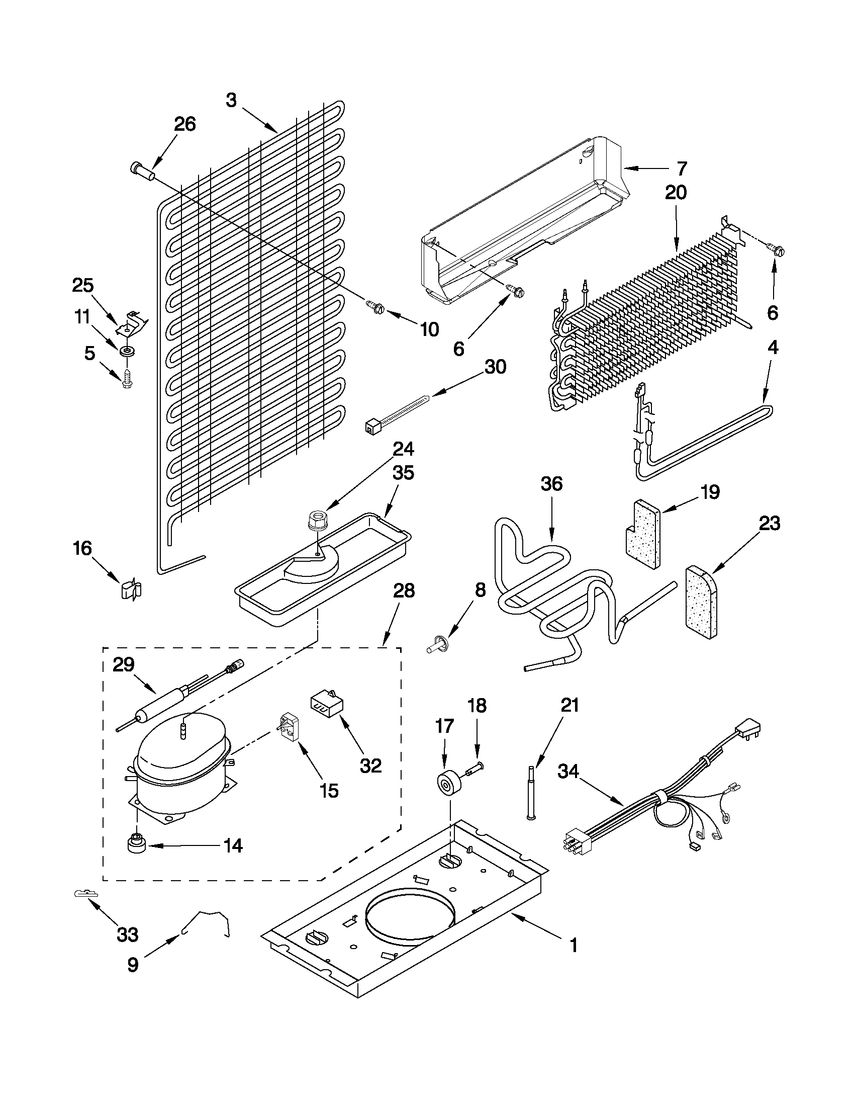 Whirlpool W5TXEWFWT00 unit parts diagram