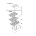 Whirlpool W5TXEWFWB00 shelf parts diagram