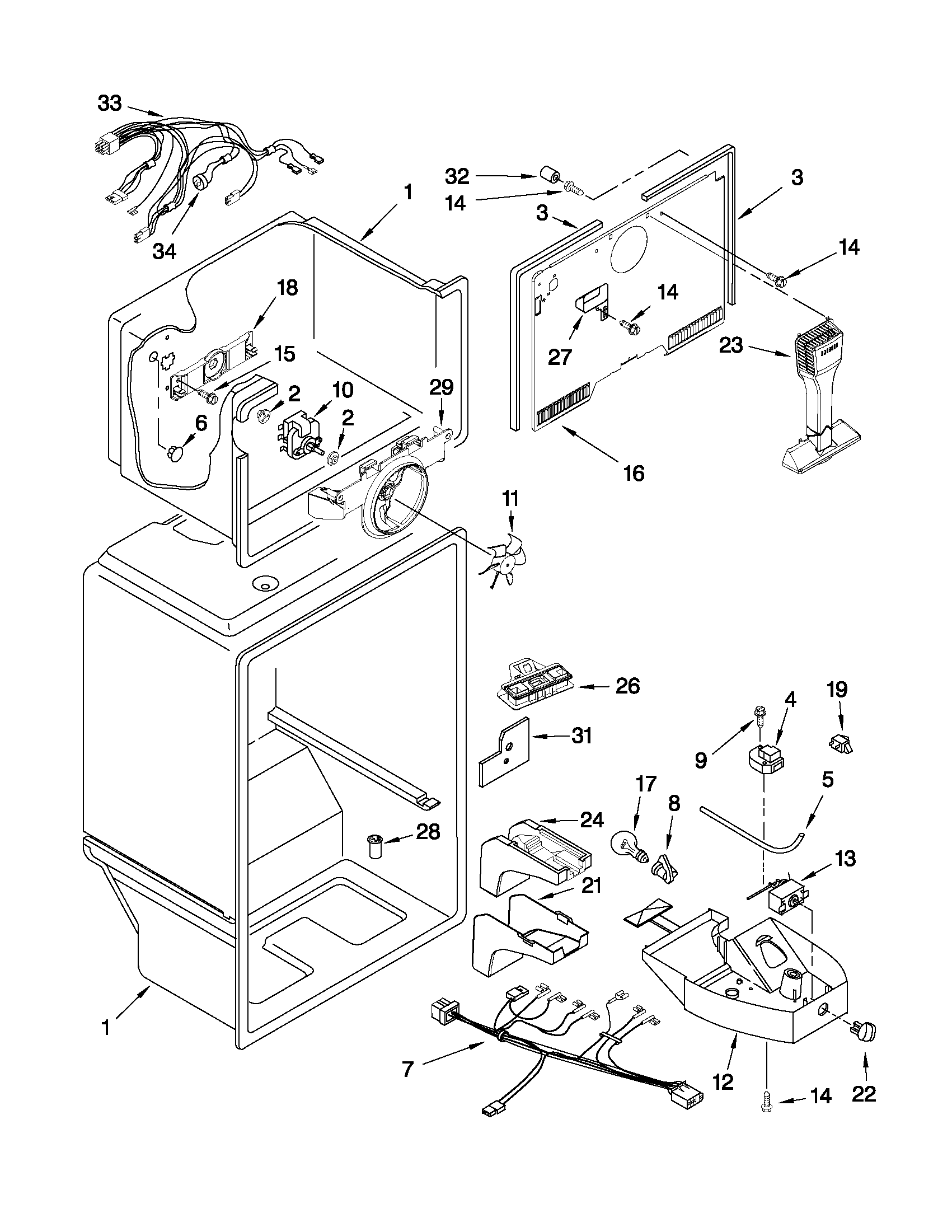 Whirlpool ET1PHKXPT10 liner parts diagram