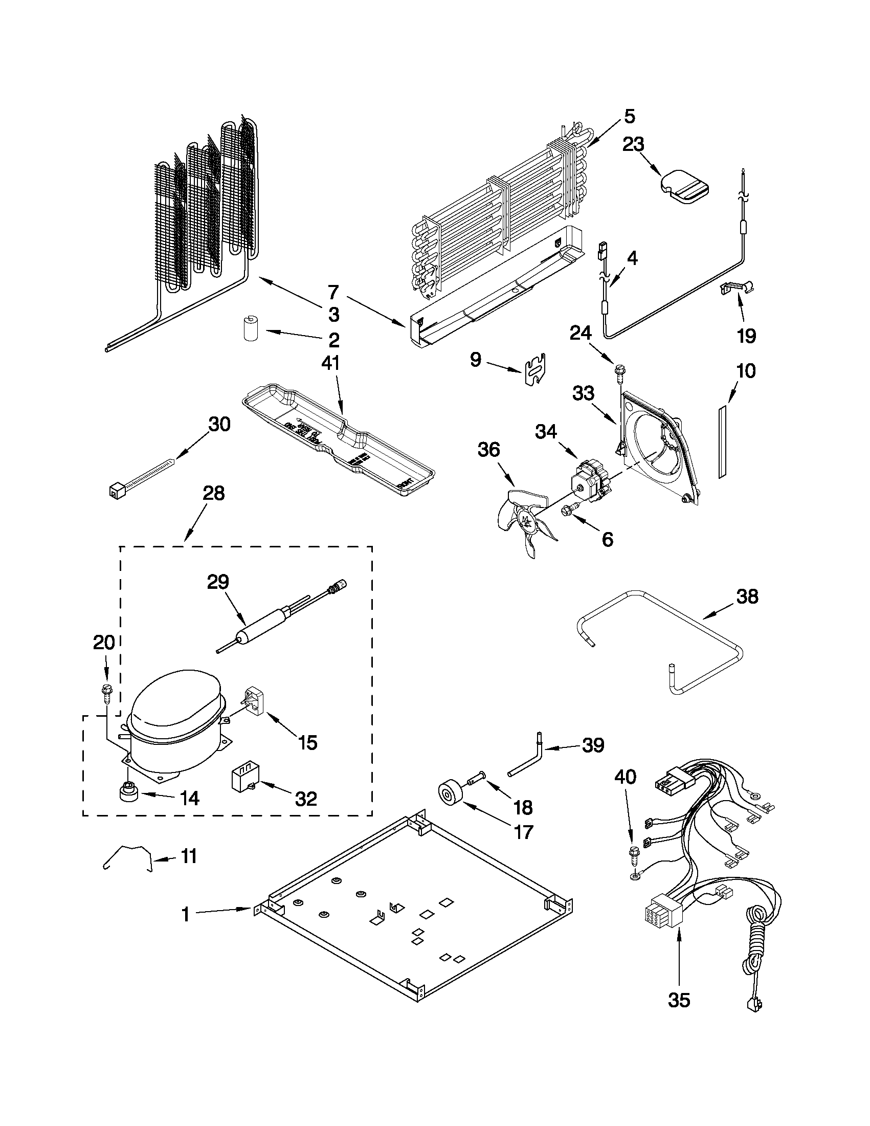 Whirlpool ET1PHKXPT10 unit parts diagram