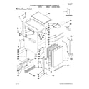 KitchenAid KUIS18NNXB0 cabinet liner and door parts diagram