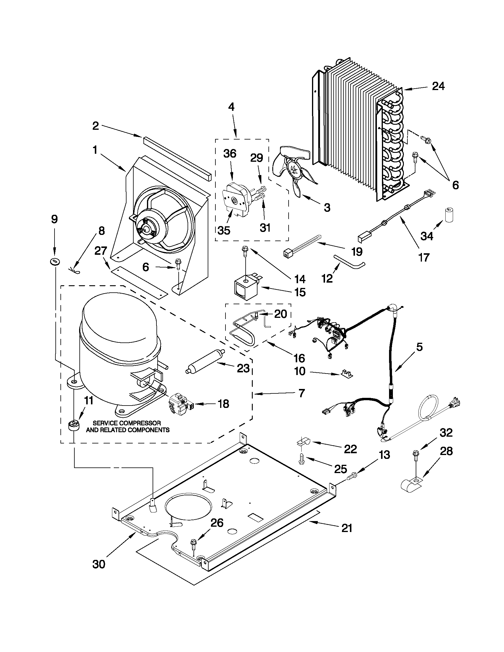 KitchenAid KUIS18NNXS0 unit parts diagram