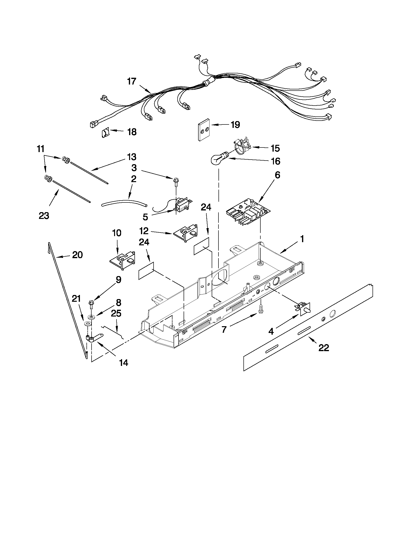 KitchenAid KSRS22MWMS01 control parts diagram