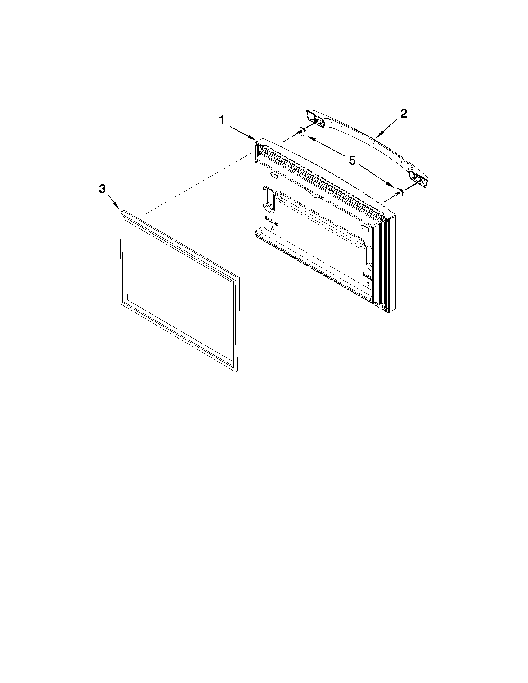 Amana AFD2535DEW7 freezer door parts diagram