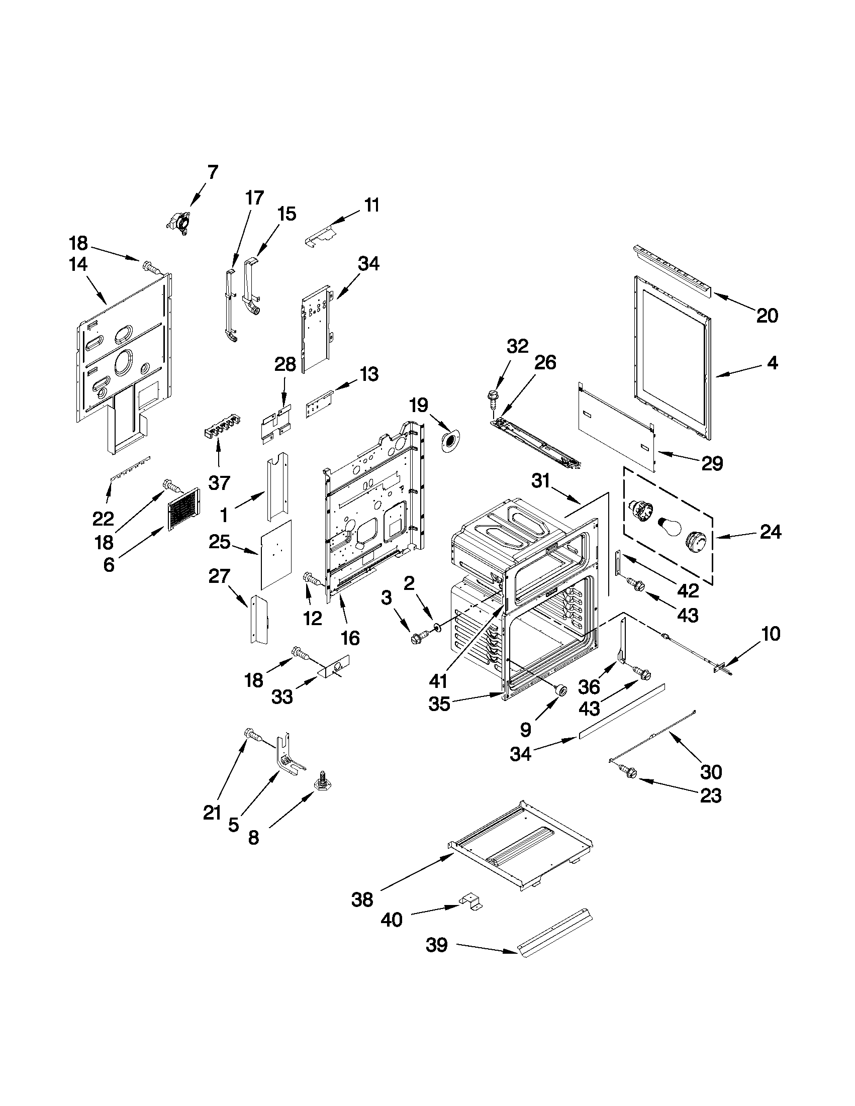 KitchenAid KERS507XSS00 chassis parts diagram