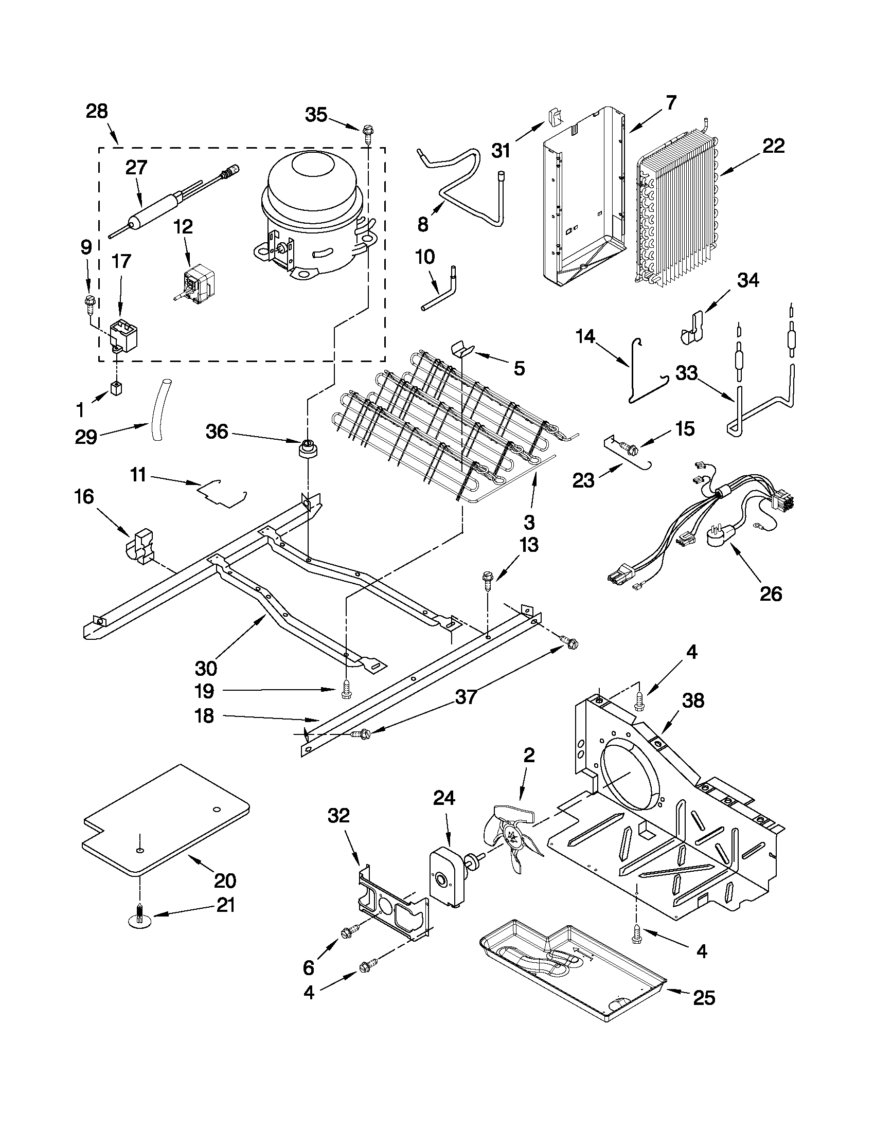 Inglis IVS225302 unit parts diagram