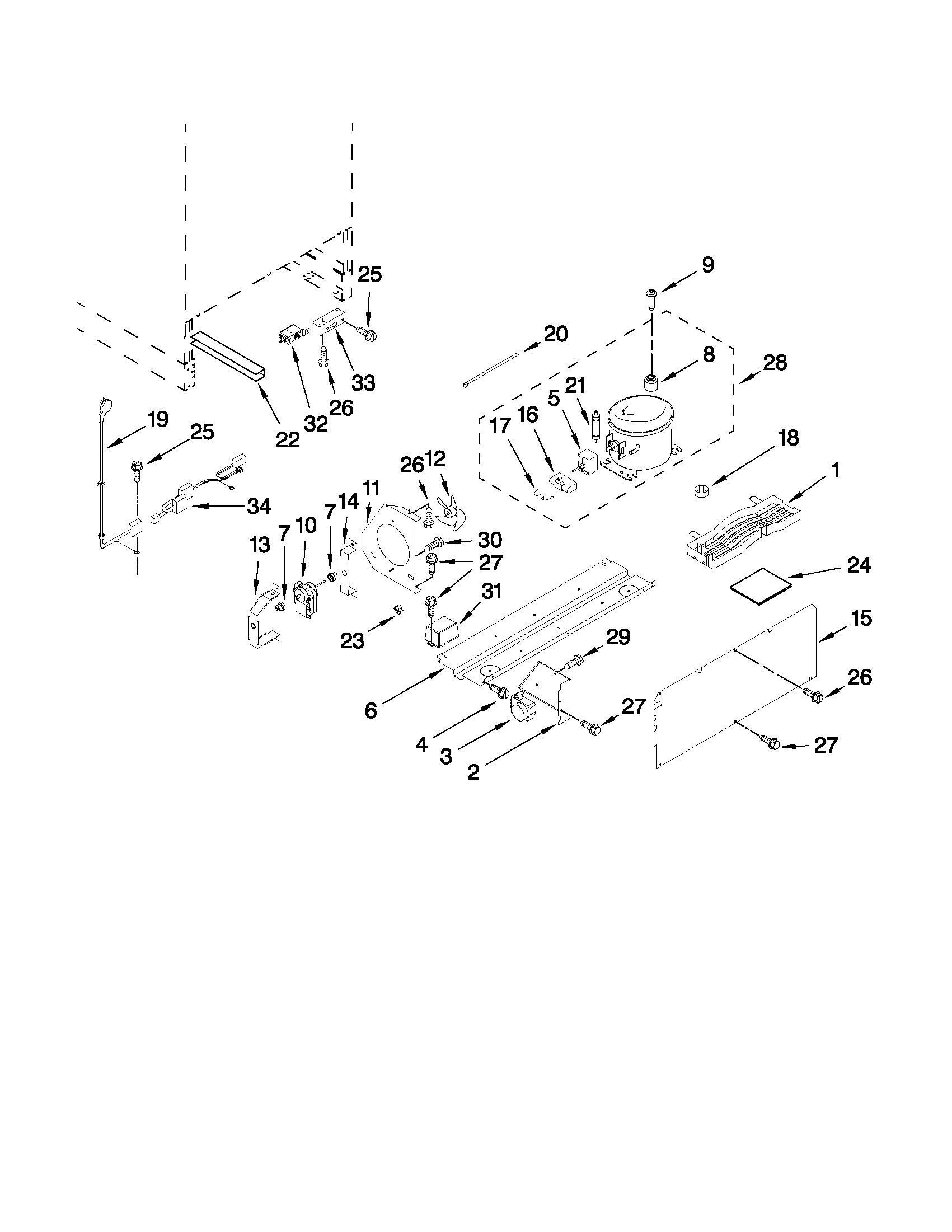Jenn-Air JUB248LWRS01 unit parts diagram