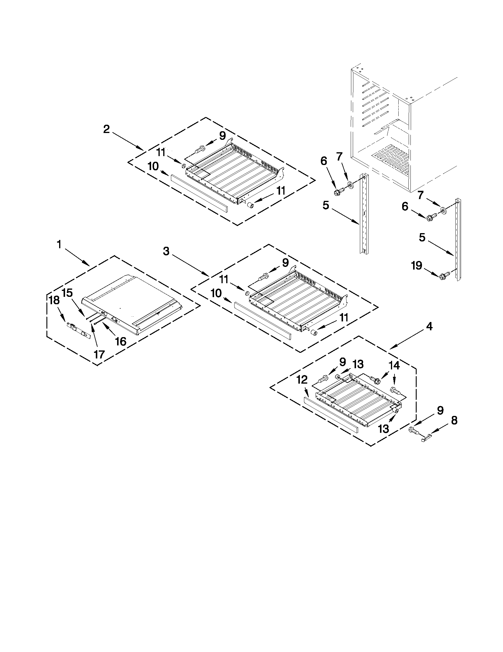 Jenn-Air JUW248RWRS11 shelf parts diagram