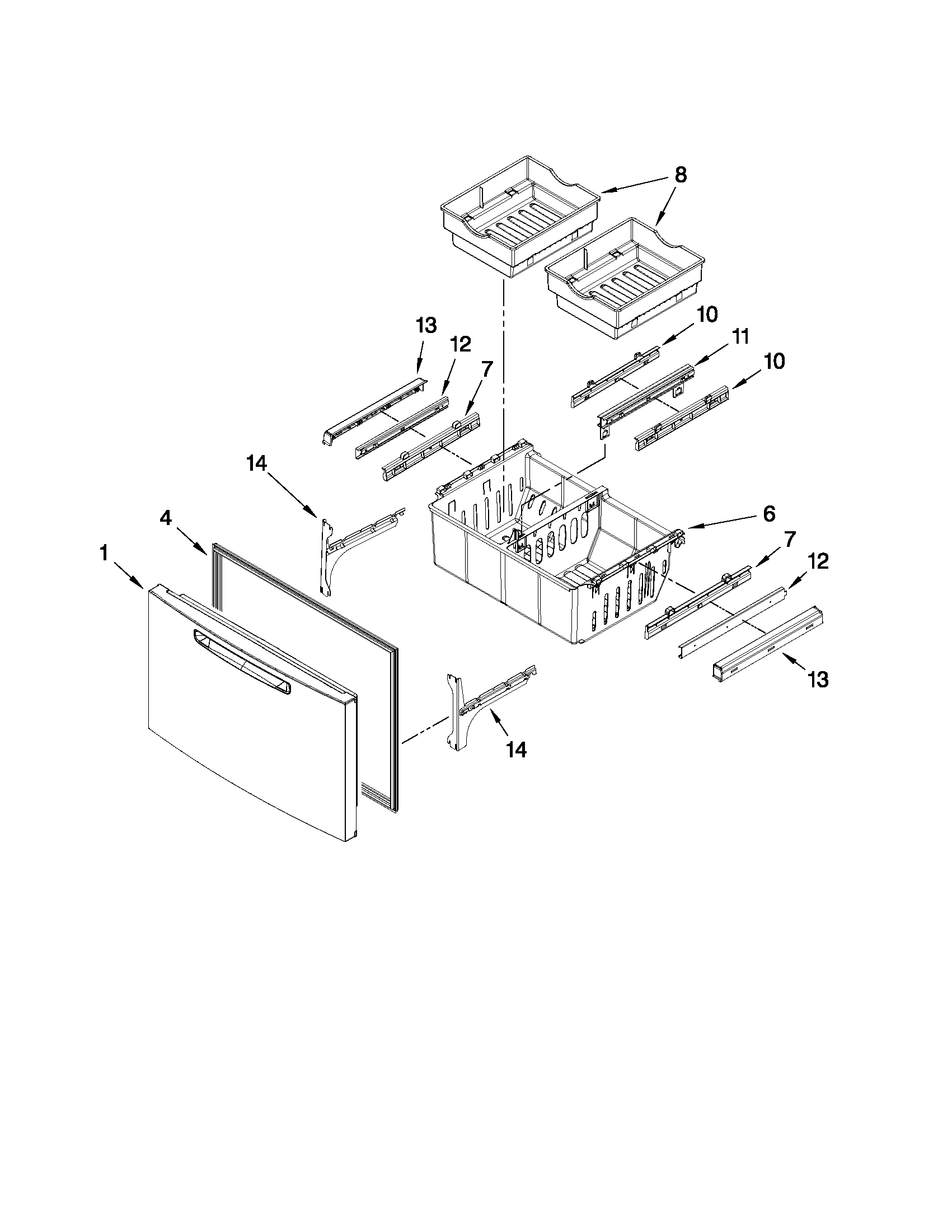 Maytag MFX2571XEM1 freezer door parts diagram