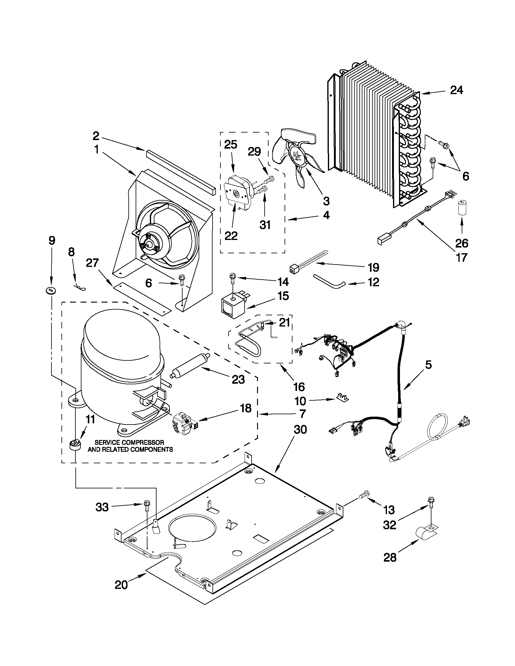KitchenAid KUIS15NRXW0 unit parts diagram