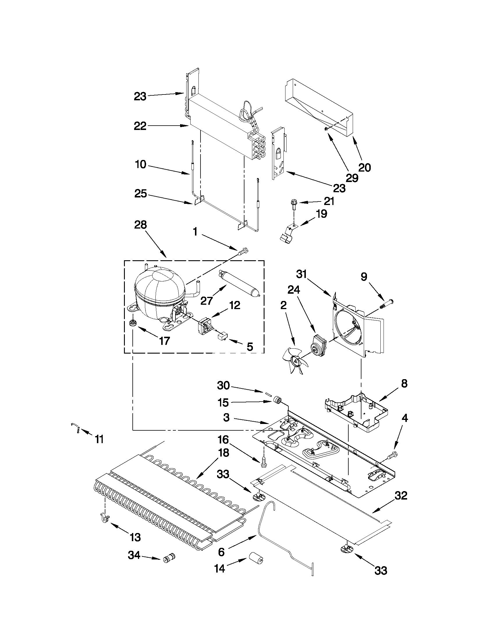 Whirlpool GI6FDRXXQ01 unit parts diagram