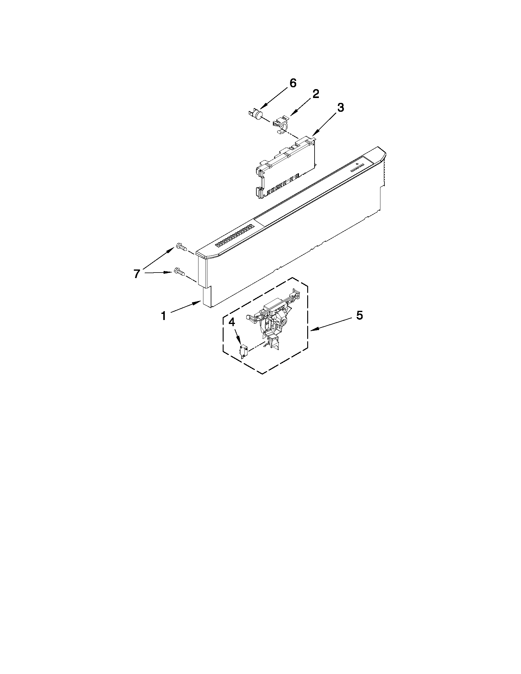 Maytag MDB7759AWB1 control panel parts diagram