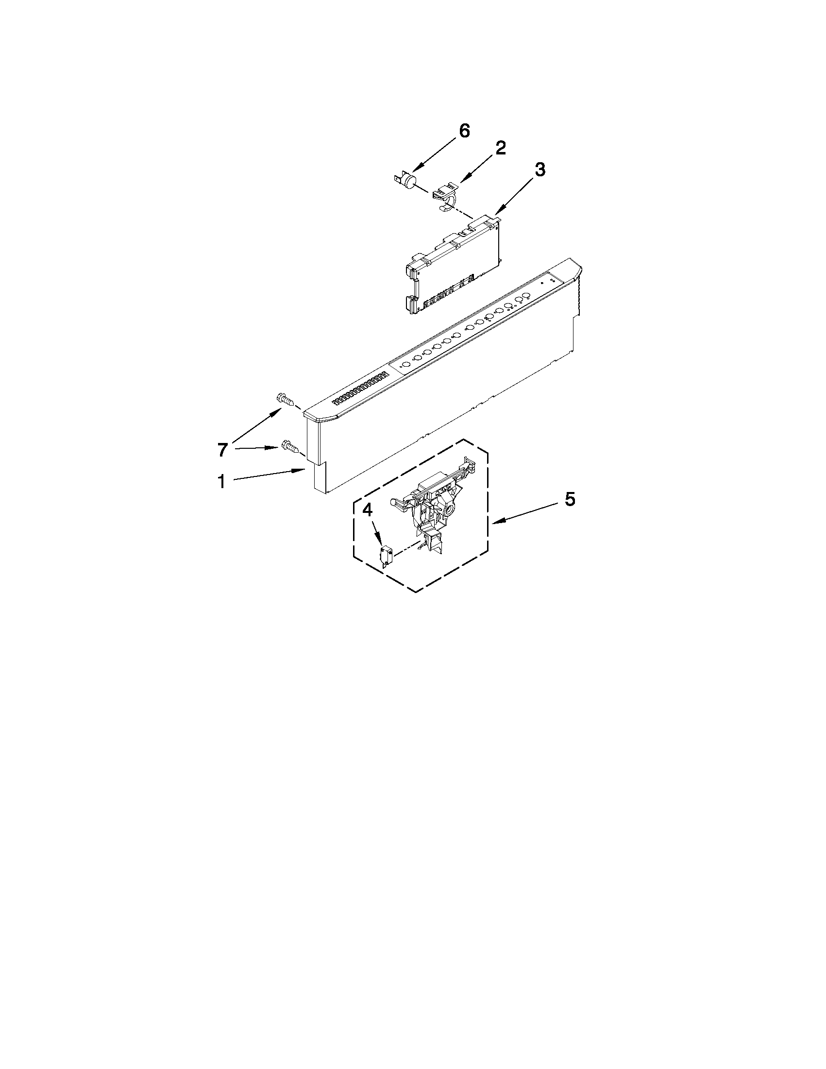 Maytag MDB8959AWS4 control panel and latch parts diagram