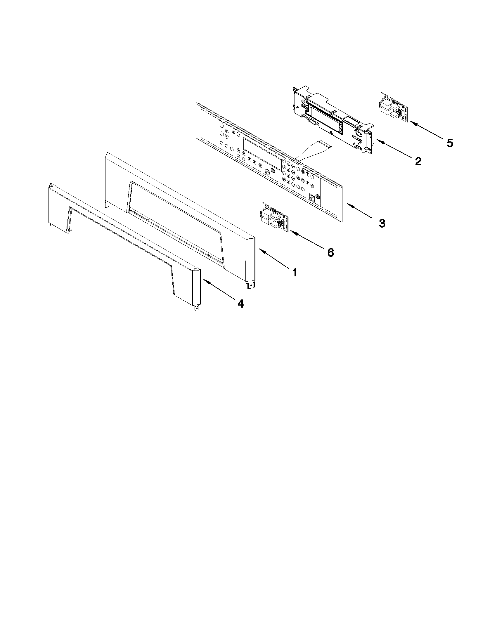 Whirlpool RBD275PVB02 control panel parts diagram