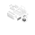 KitchenAid KUDD03DTBL3 upper and lower dishrack parts diagram