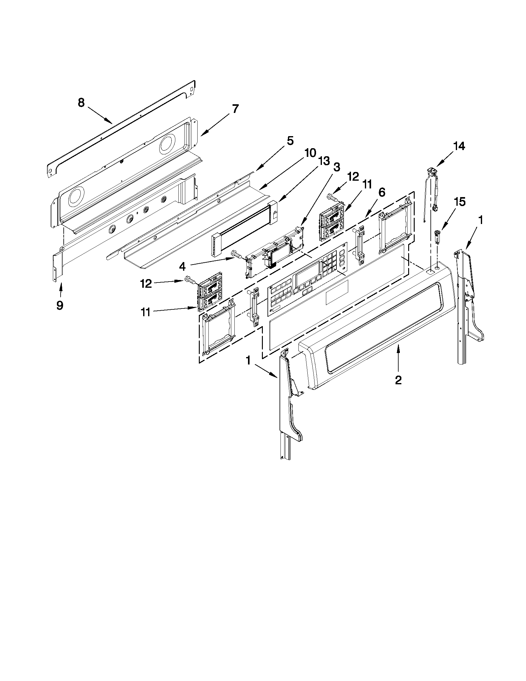 KitchenAid YKER507XSS01 control panel parts diagram