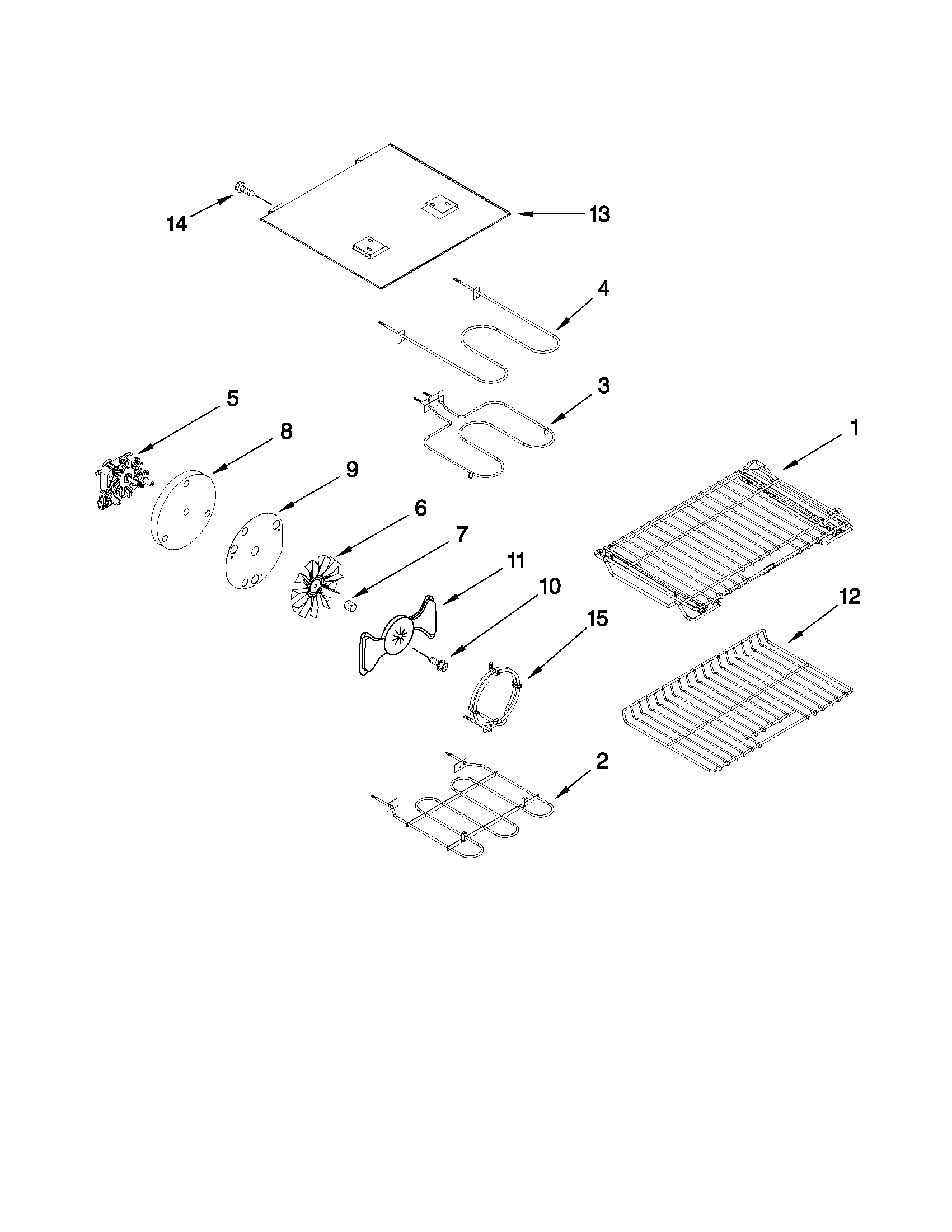 KitchenAid YKER507XSS01 internal oven parts diagram