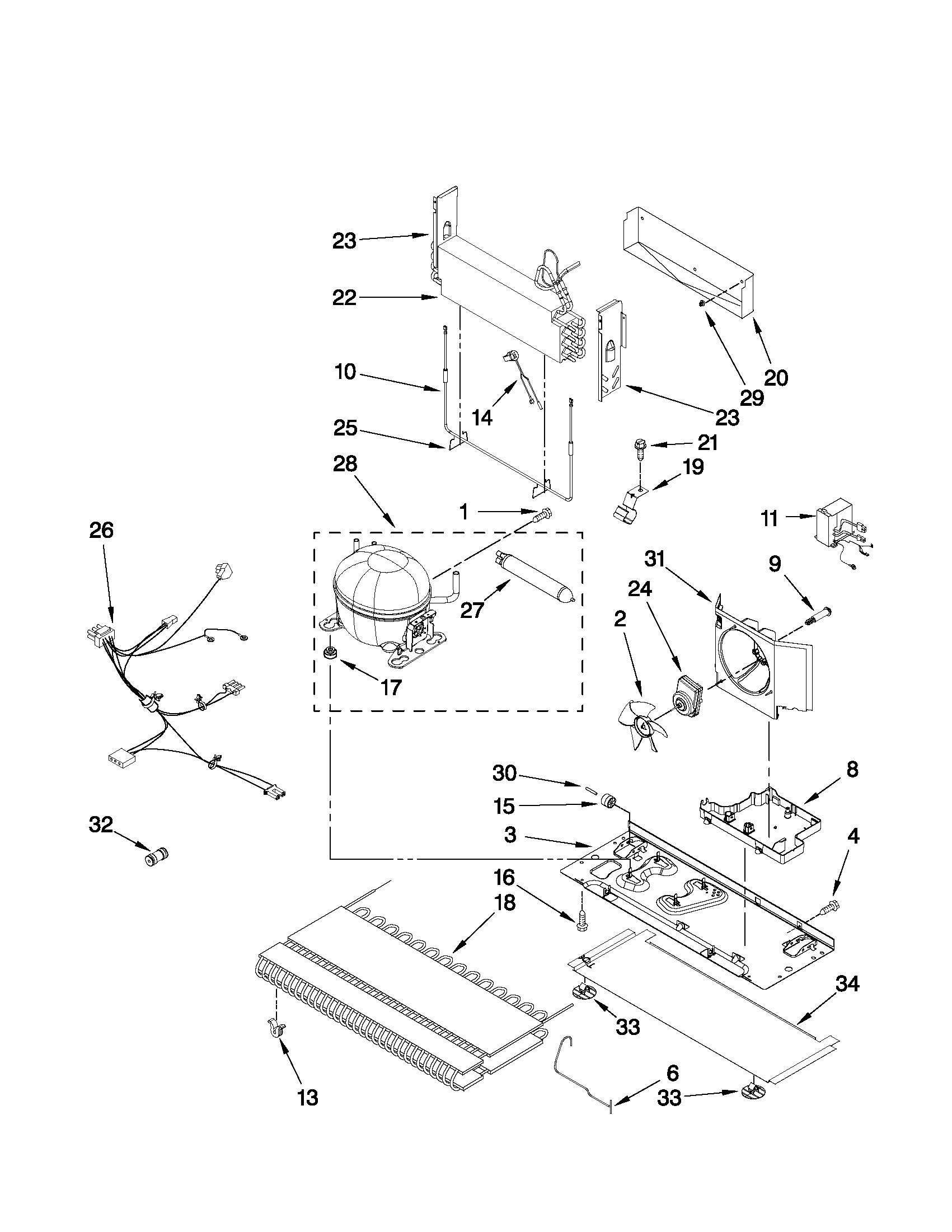 KitchenAid KFIL27CXMS2 unit parts diagram