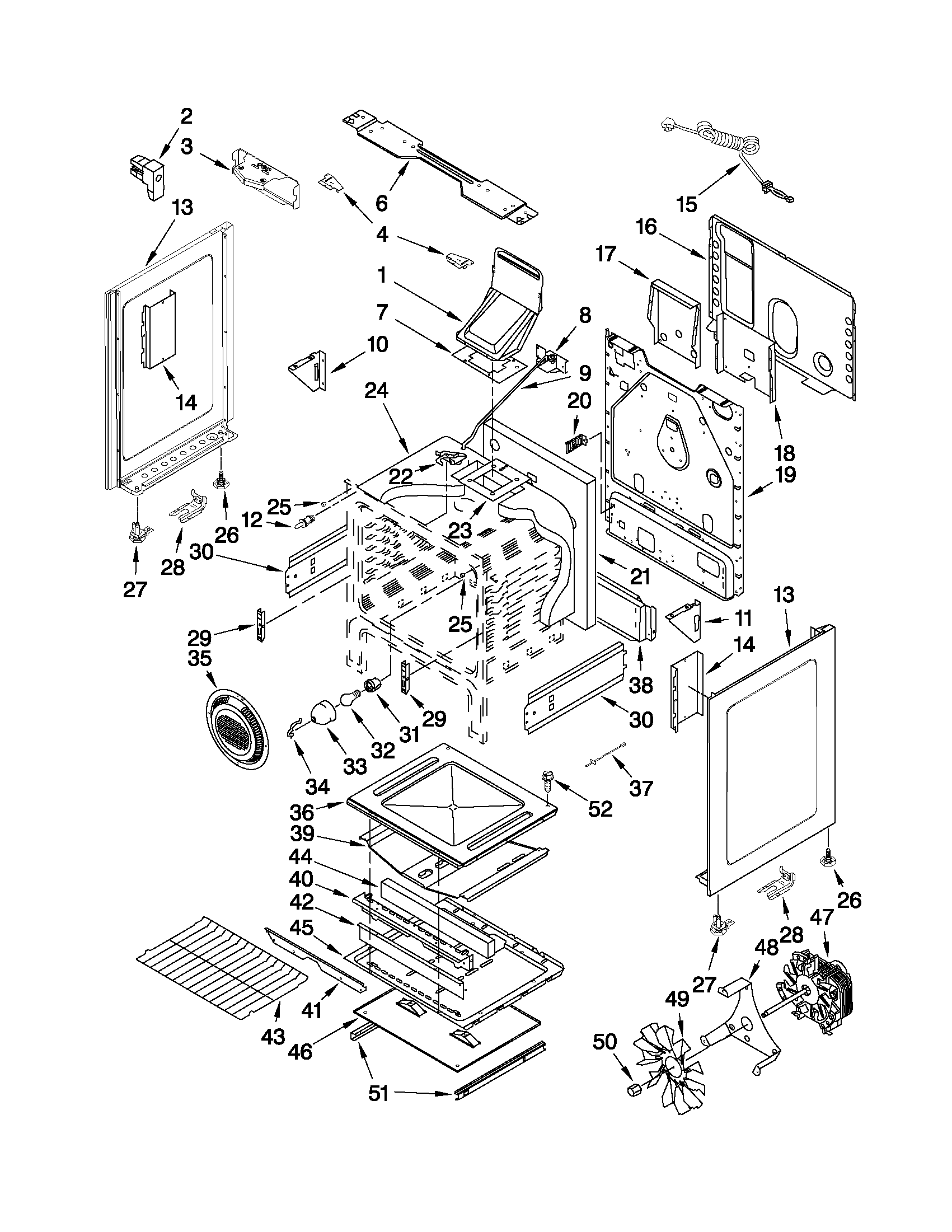 KitchenAid KGRS206XSS1 chassis parts diagram