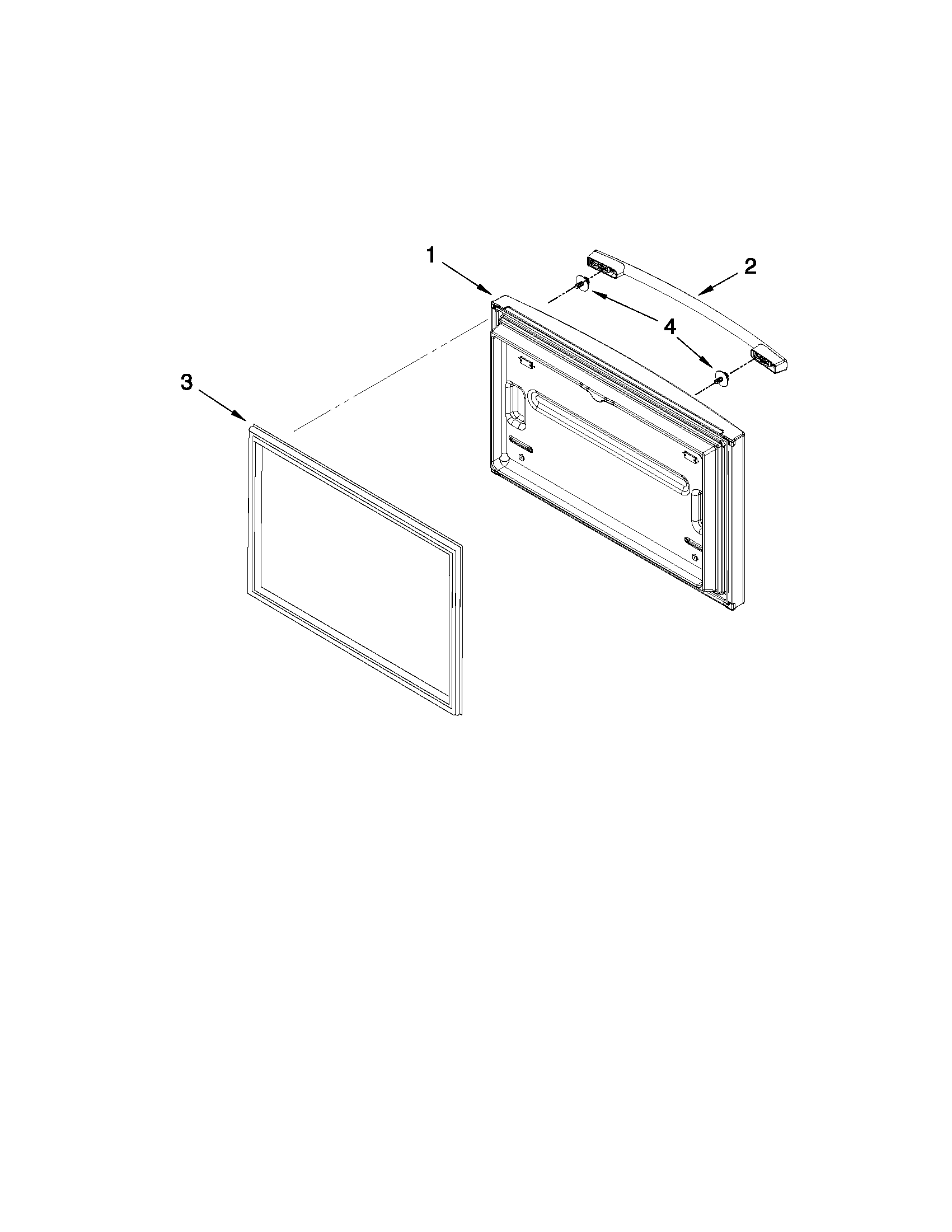 Whirlpool GX5FHTXVQ03 freezer door parts diagram