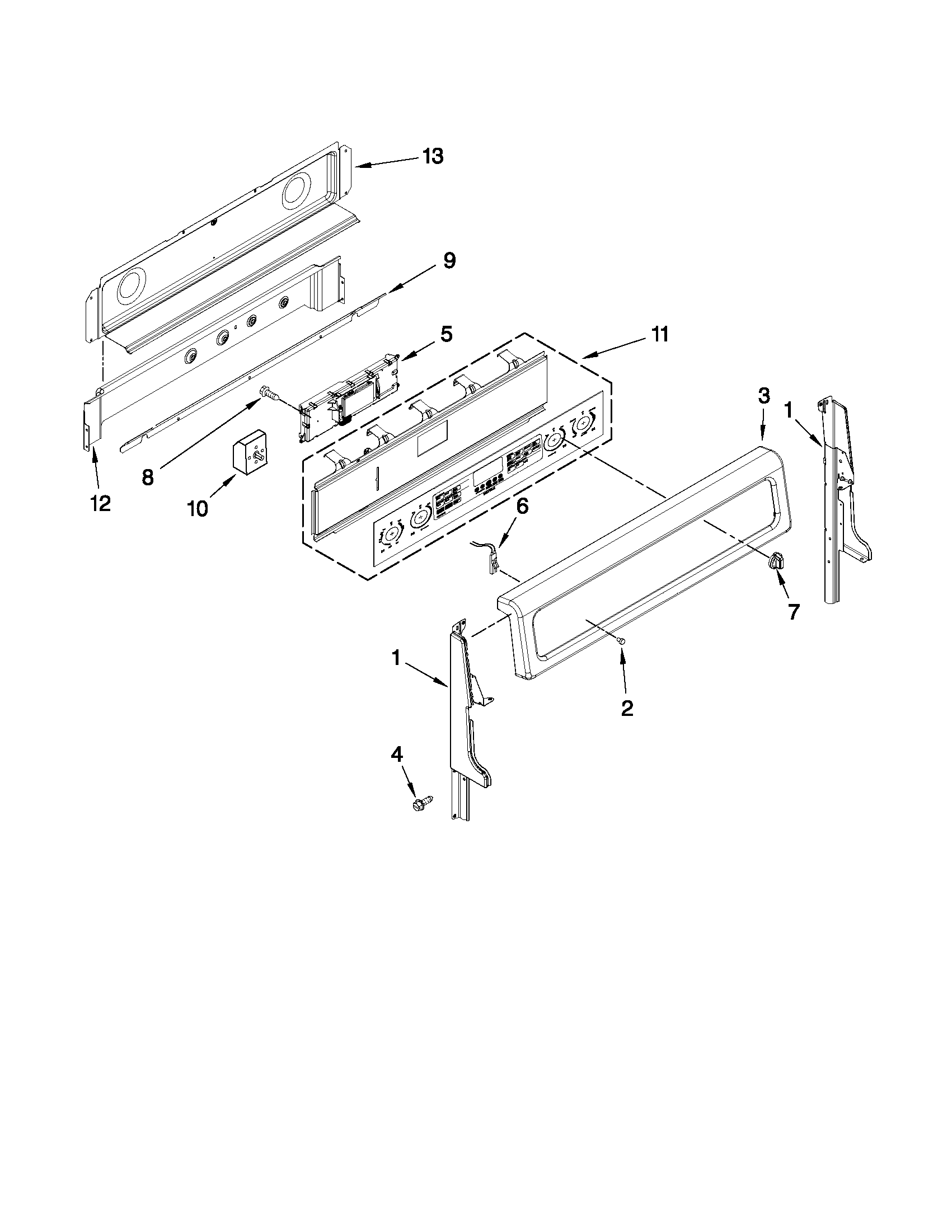 Maytag MET8885XB00 control panel parts diagram