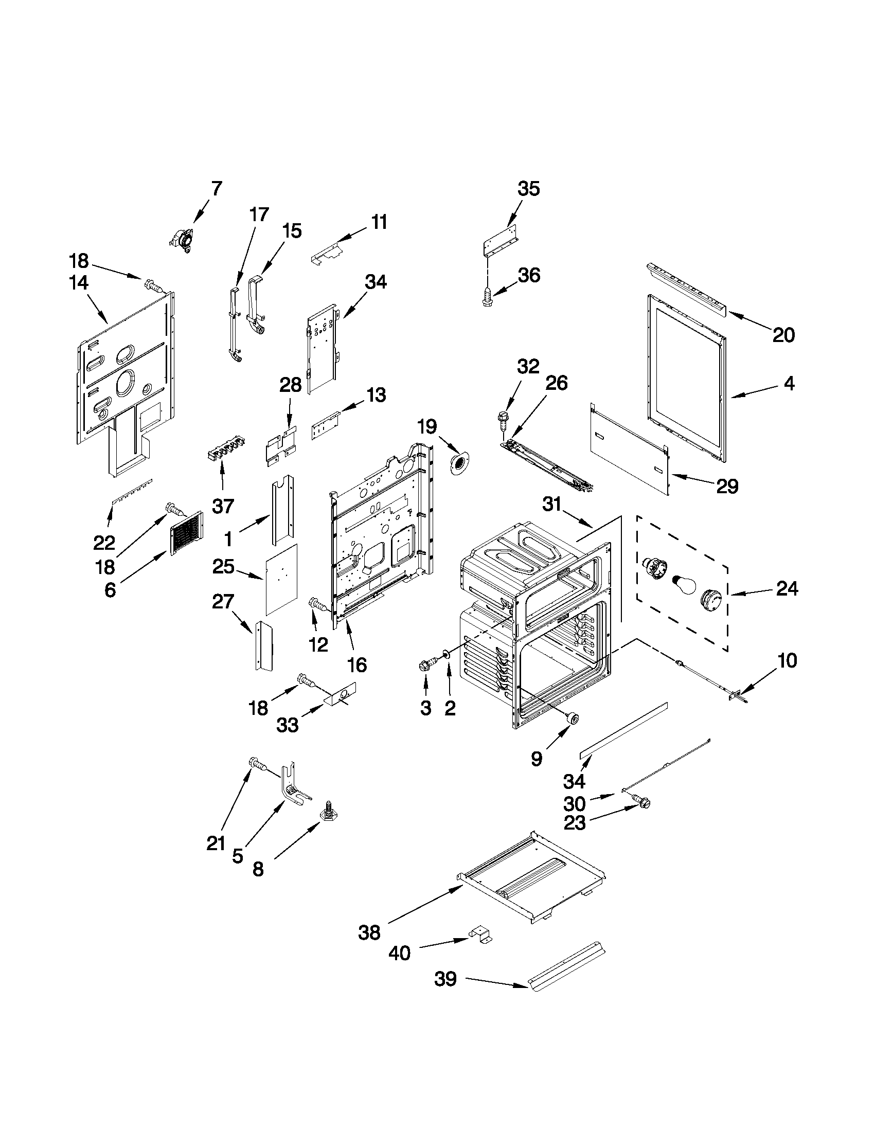 Maytag YMET8885XS00 chassis parts diagram