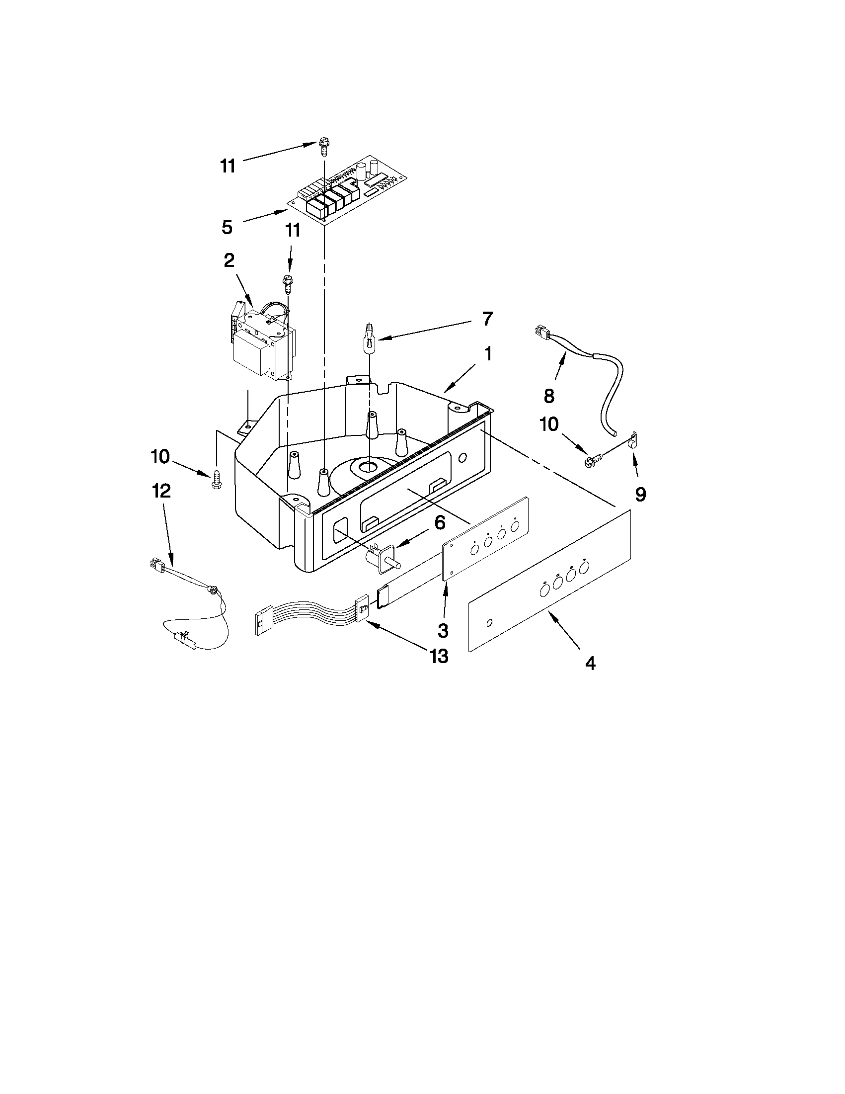 Jenn-Air JIM158XXRS0 control panel parts diagram