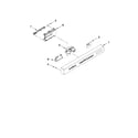 KitchenAid KUDC10IXBL0 control panel and latch parts diagram