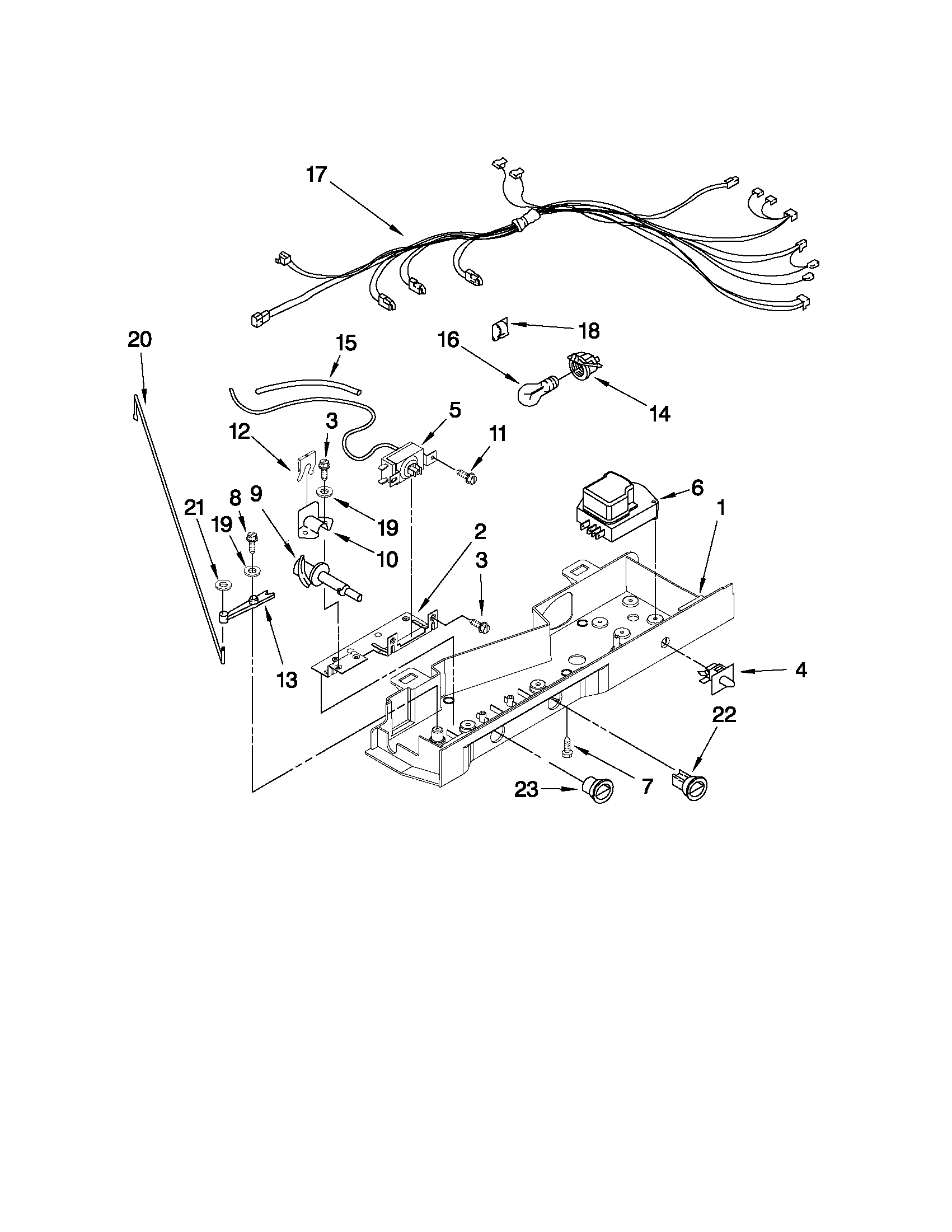 Whirlpool ED2CHQXVQ02 control parts diagram