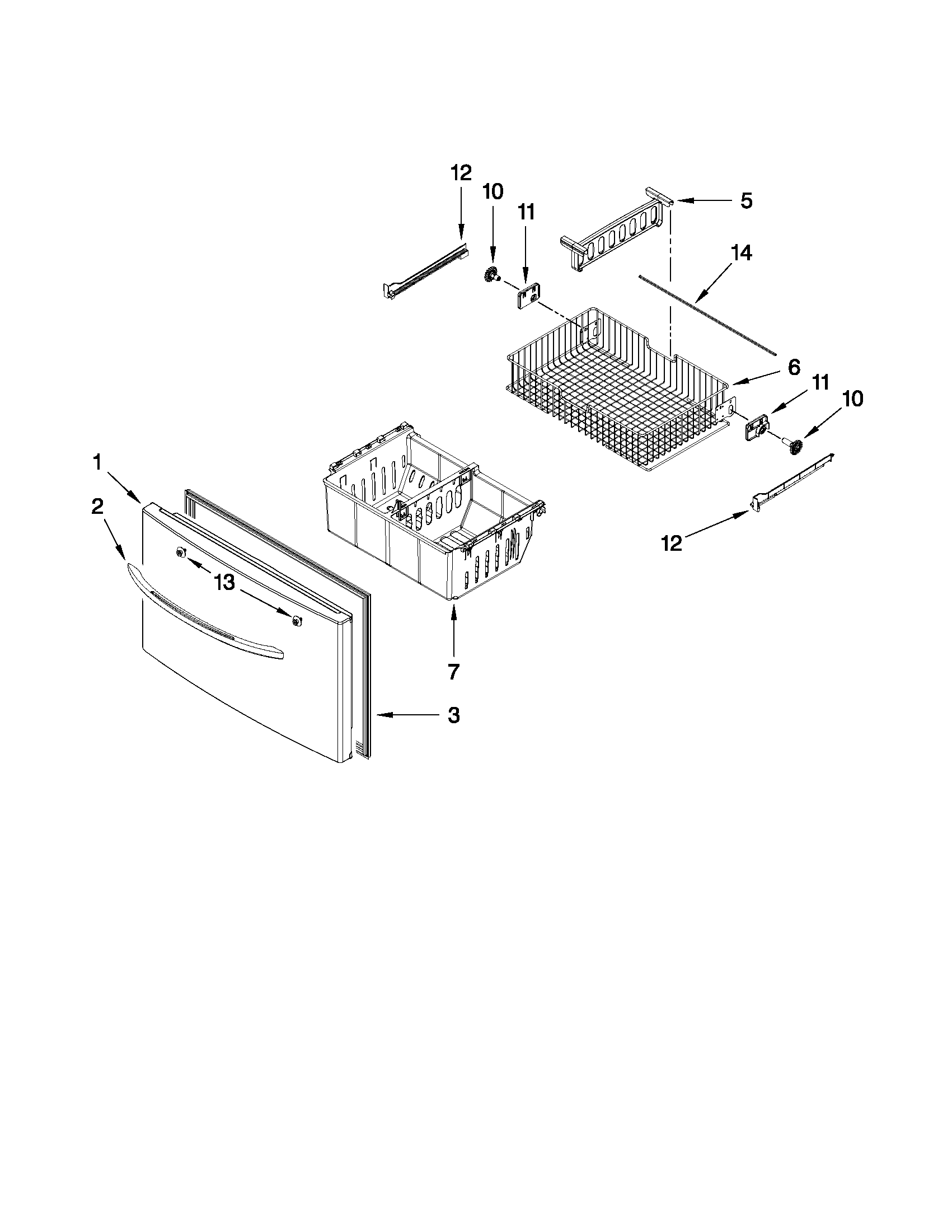 Whirlpool GI6FARXXF00 freezer door parts diagram