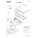 Maytag MGDE250XL0 top and console parts diagram