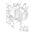 Maytag MGDE250XL0 cabinet parts diagram