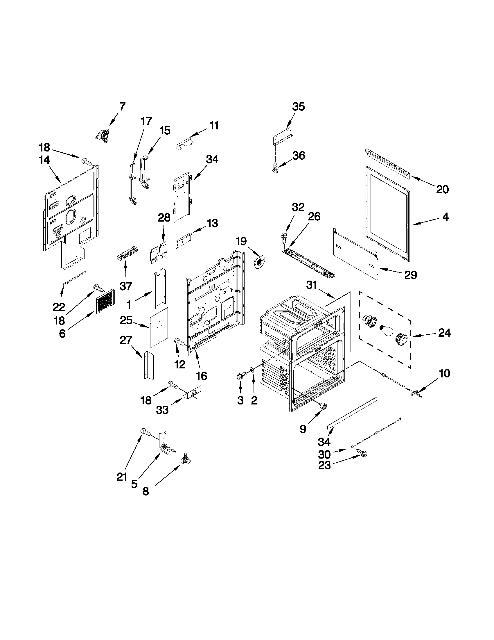 Maytag YMET8665XS00 chassis parts diagram