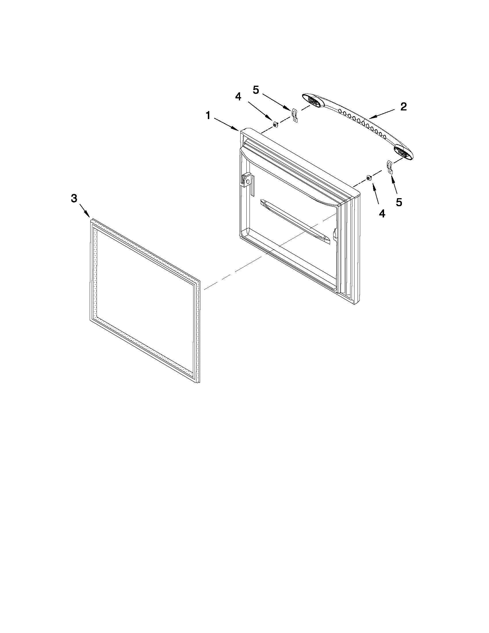 Maytag MBF2258XEB1 freezer door parts diagram