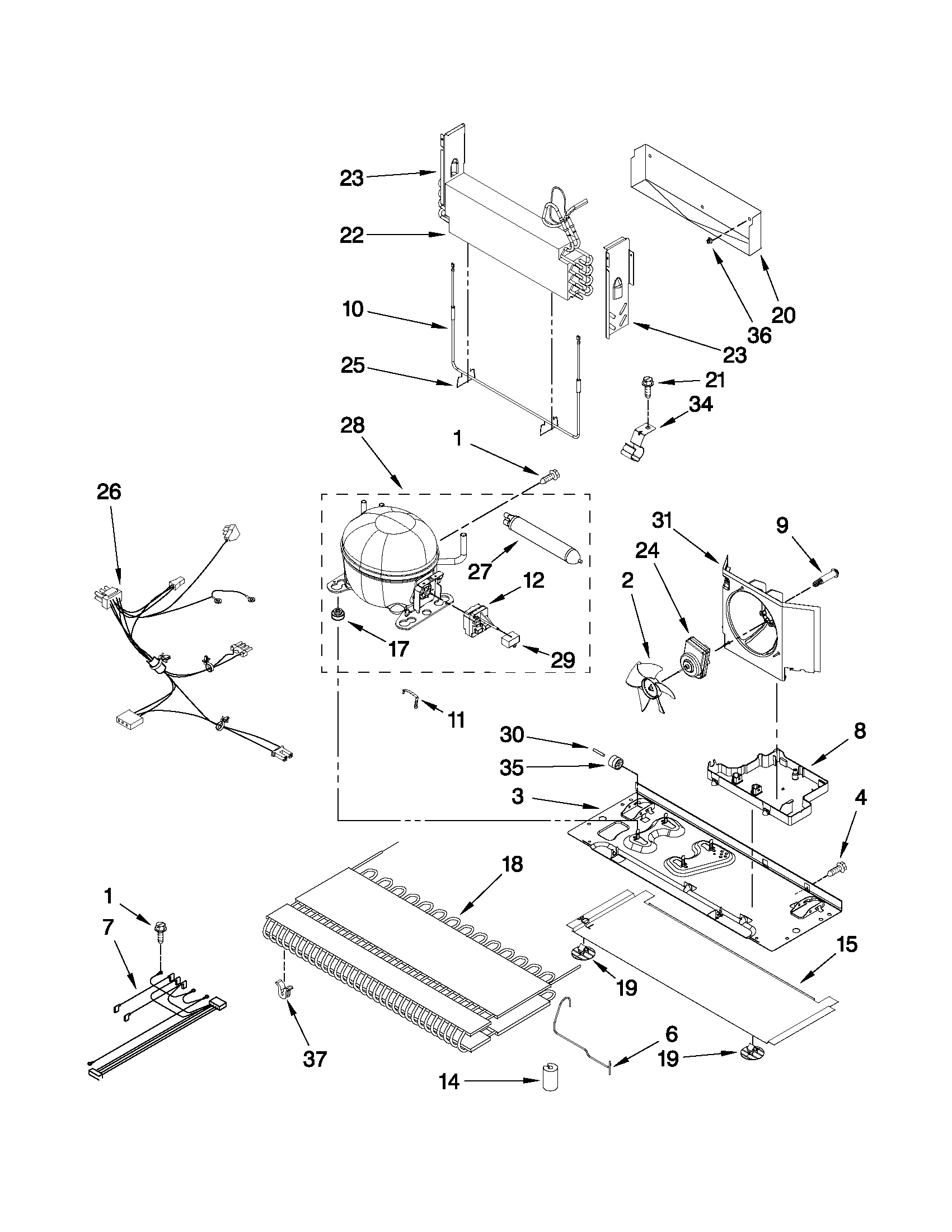 Maytag MBF2258XEB1 unit parts diagram