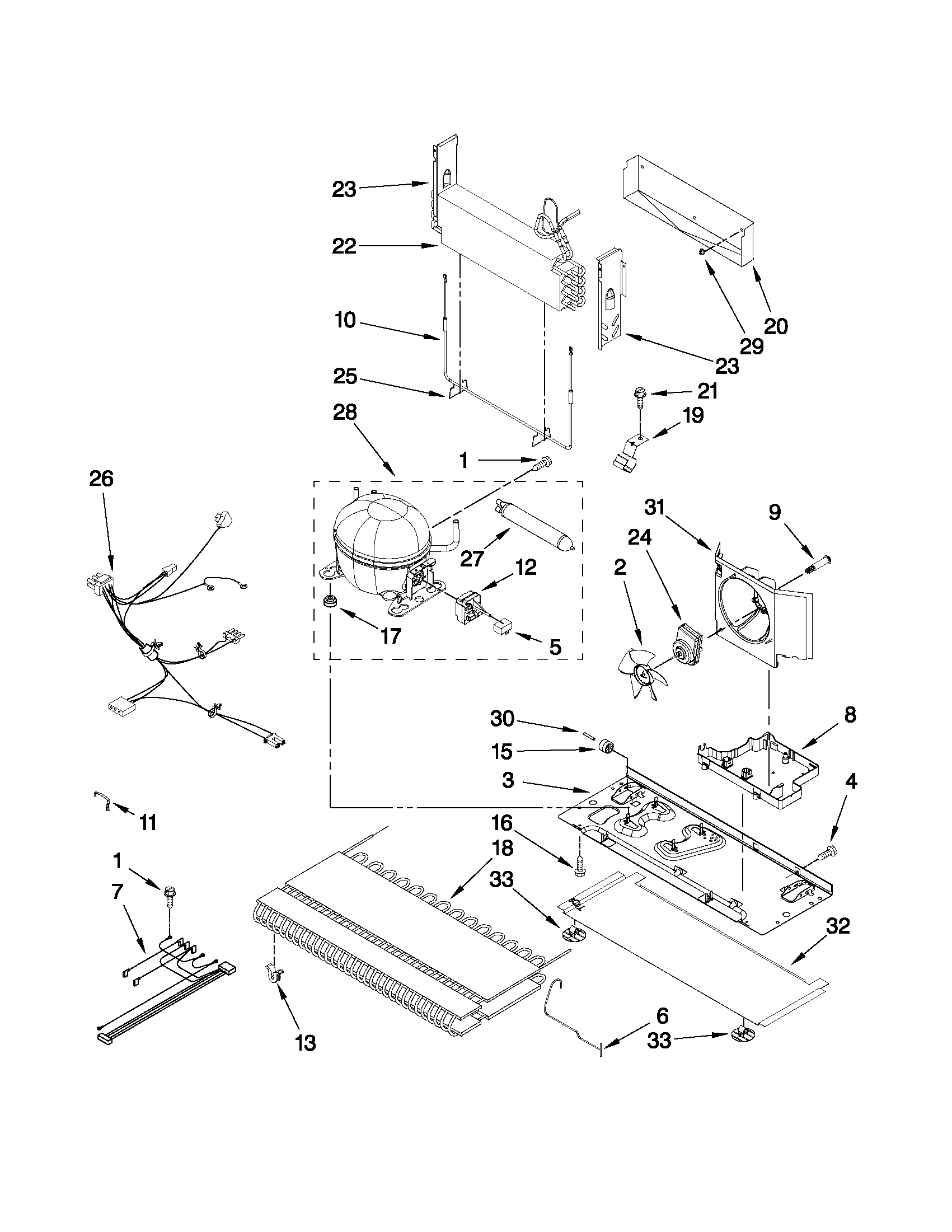Amana AFF2534FEB4 unit parts diagram