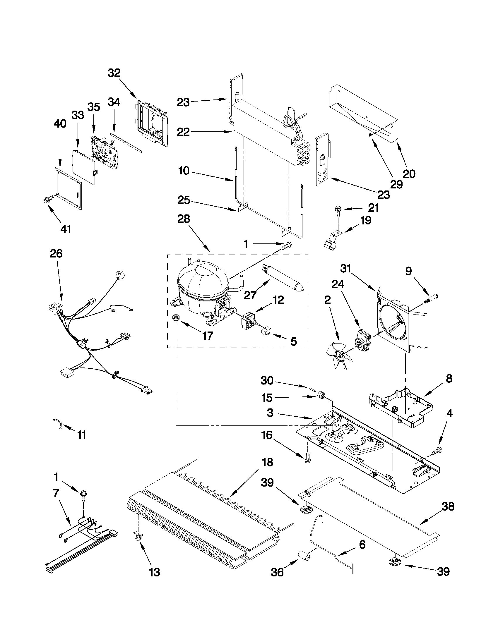 Jenn-Air JFC2089WTW2 unit parts diagram