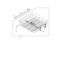 Whirlpool GU3000XTXQ1 upper rack and track parts diagram
