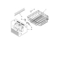 Whirlpool GU3000XTXQ1 lower rack parts diagram