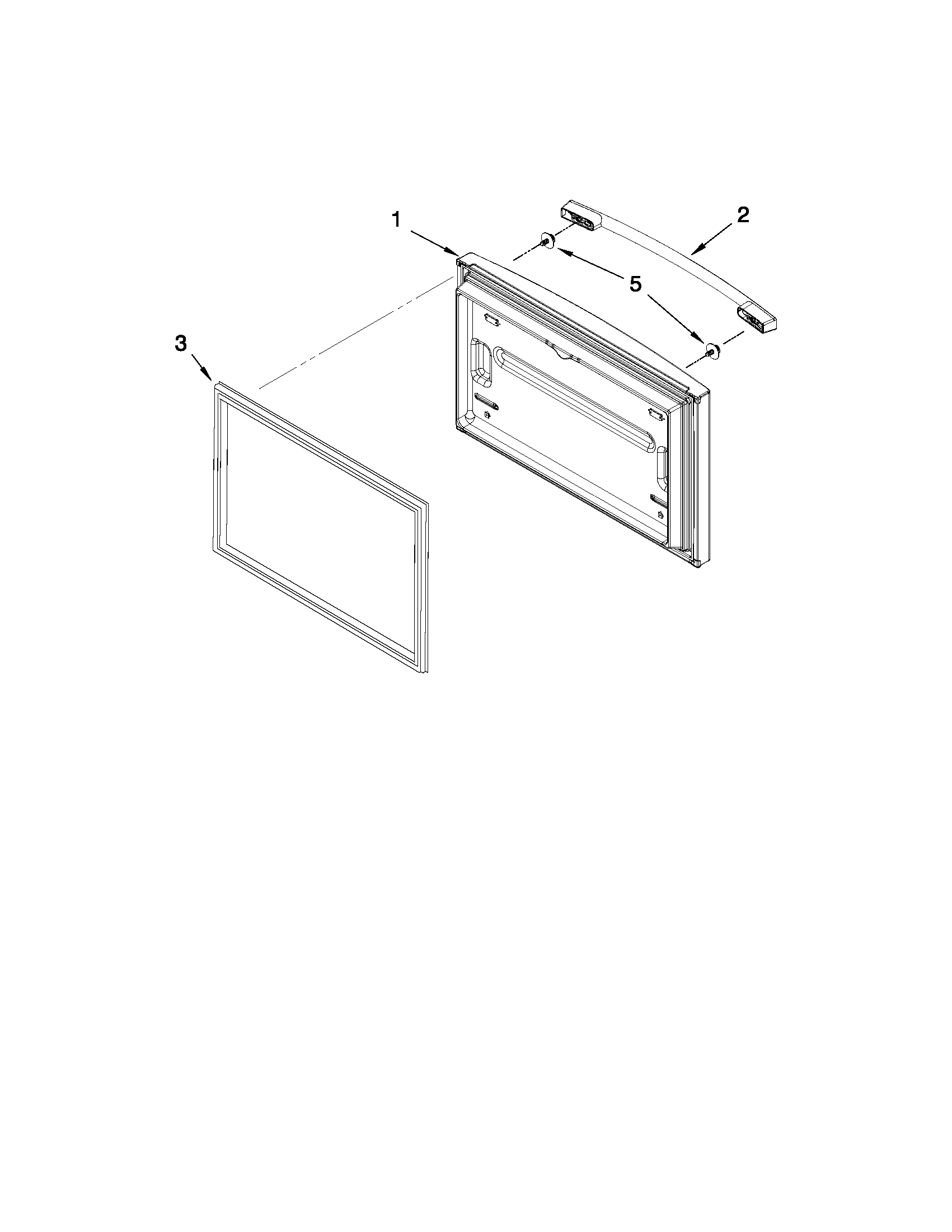 Whirlpool GX5FHDXVB04 freezer door parts diagram