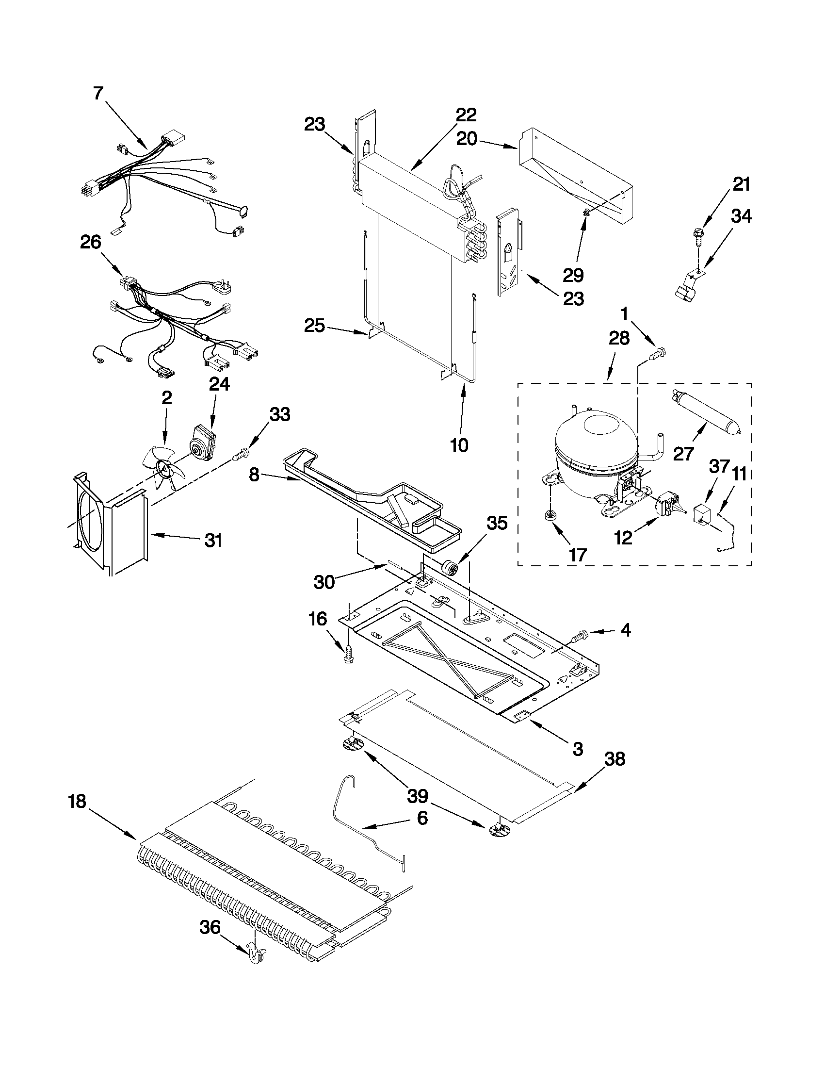 Whirlpool GX5FHDXVB04 unit parts diagram