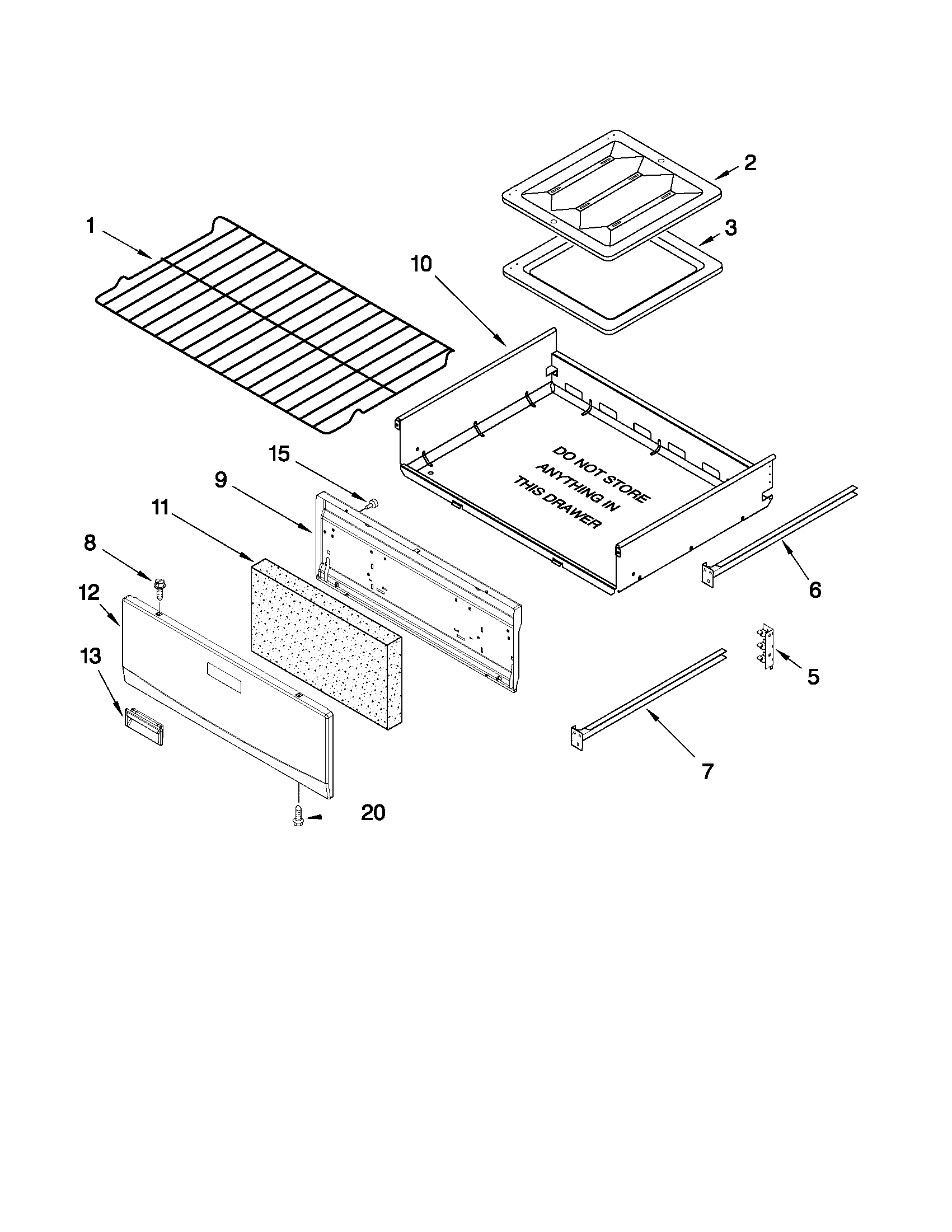 Amana AGR4422VDD0 oven & broiler parts diagram