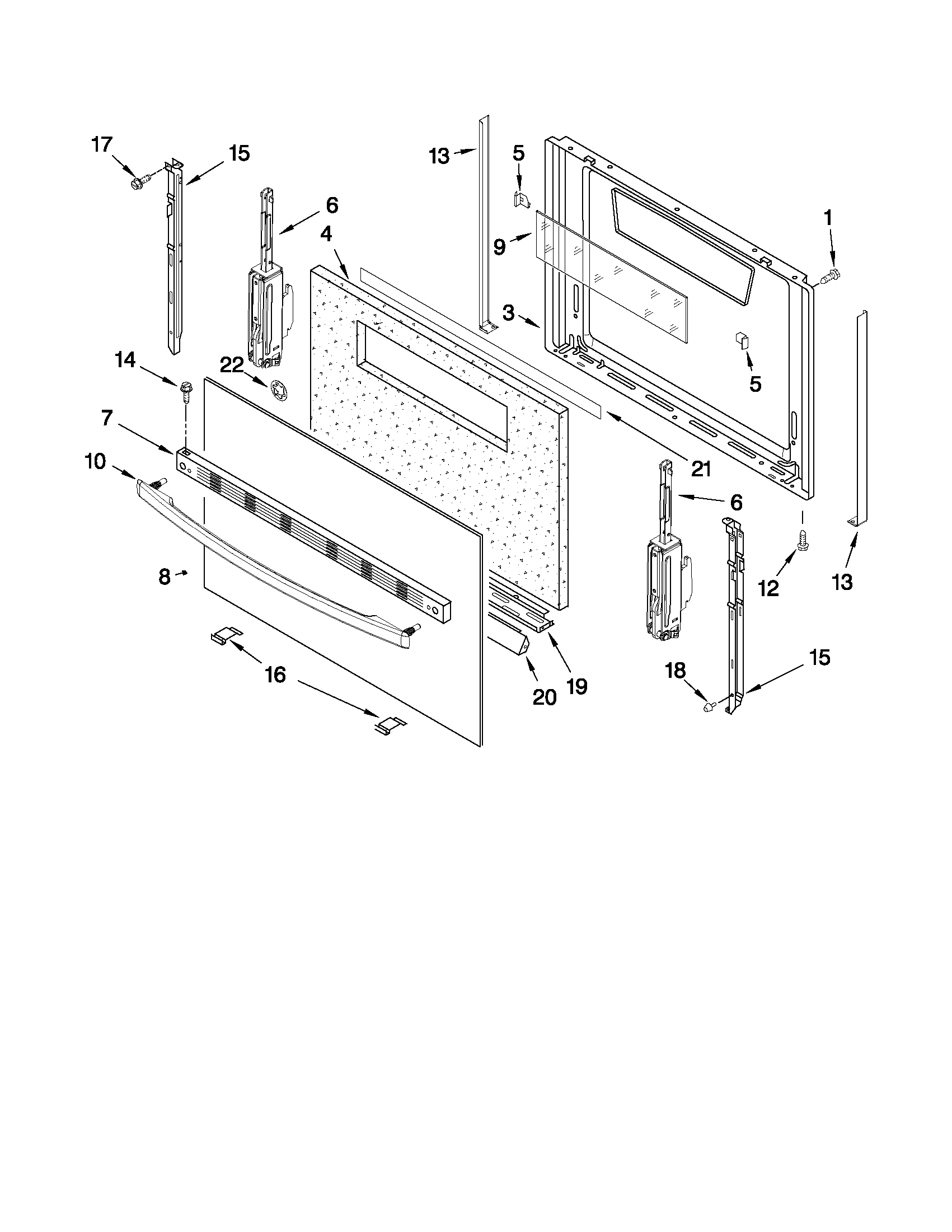 Amana AGR4422VDD0 door parts diagram