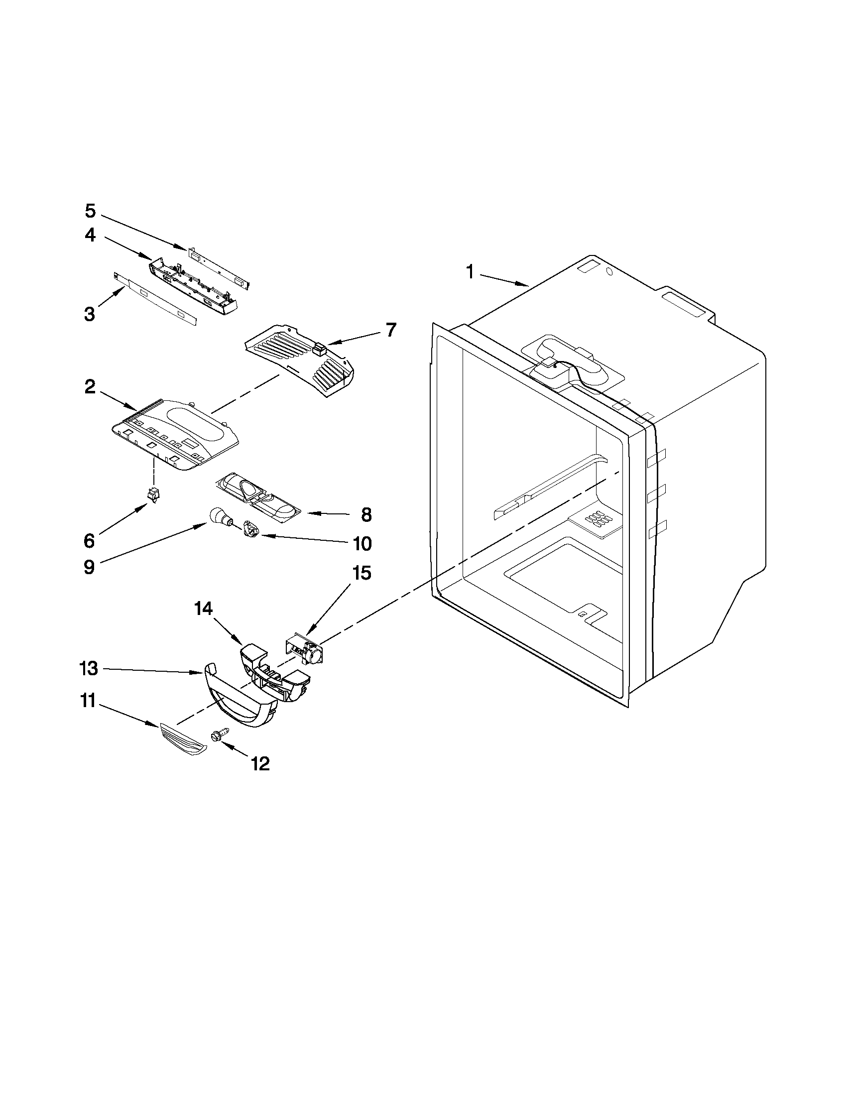 Maytag G37025PEAS5 refrigerator liner parts diagram
