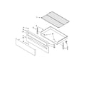 Whirlpool WFG361LVB0 drawer & broiler parts diagram