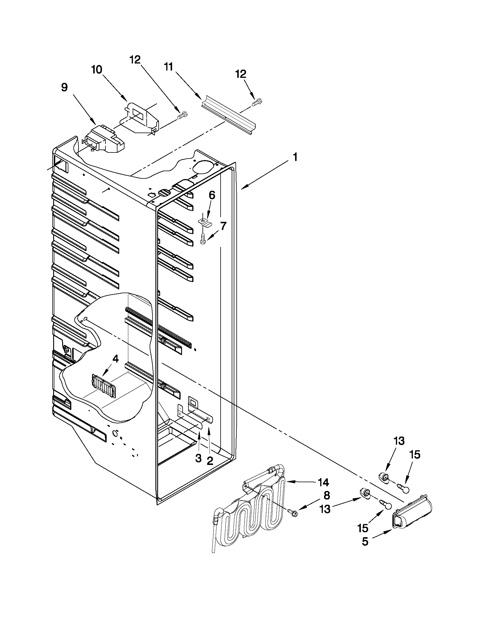 Ikea ID5HHEXWS01 refrigerator liner parts diagram