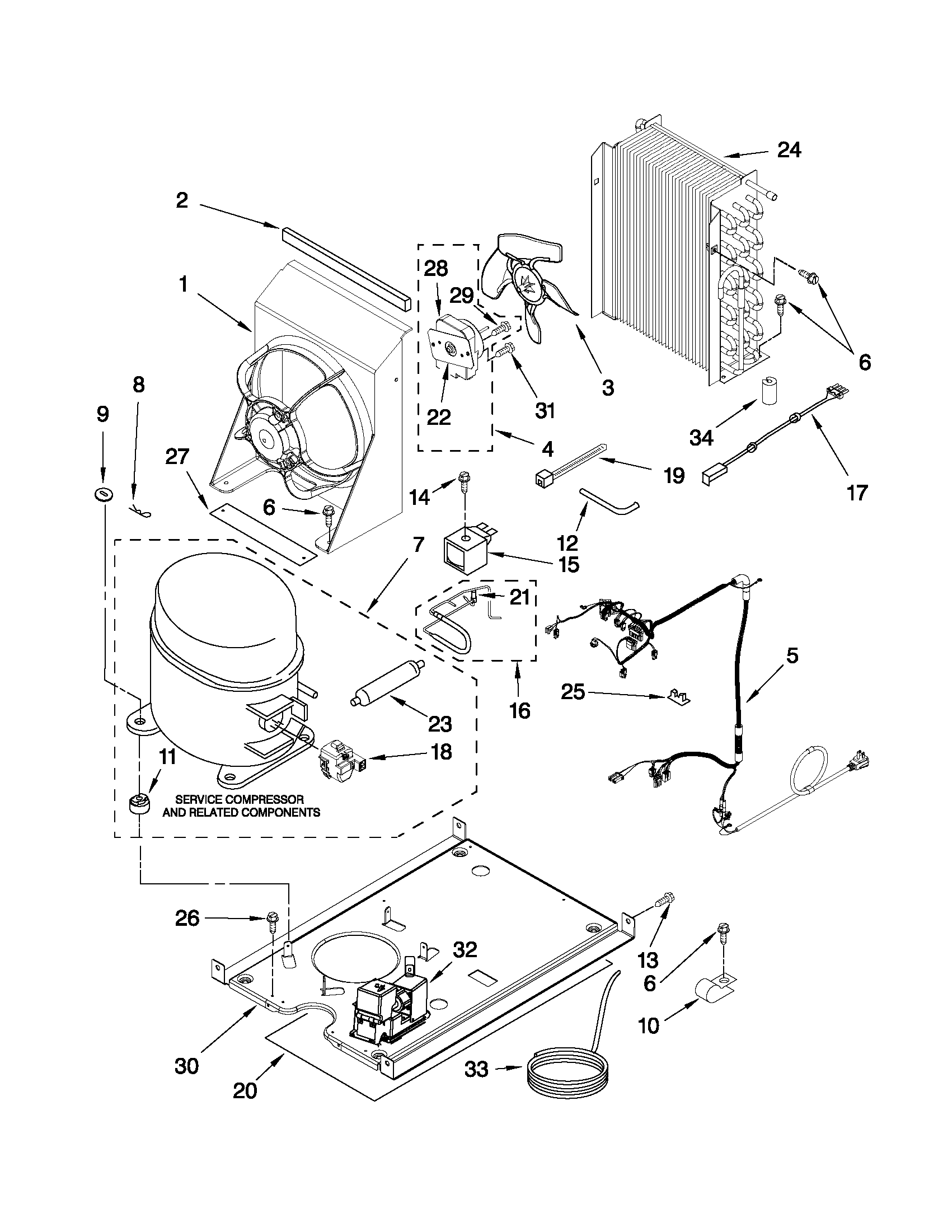 KitchenAid KUIS18PNXB1 unit parts diagram