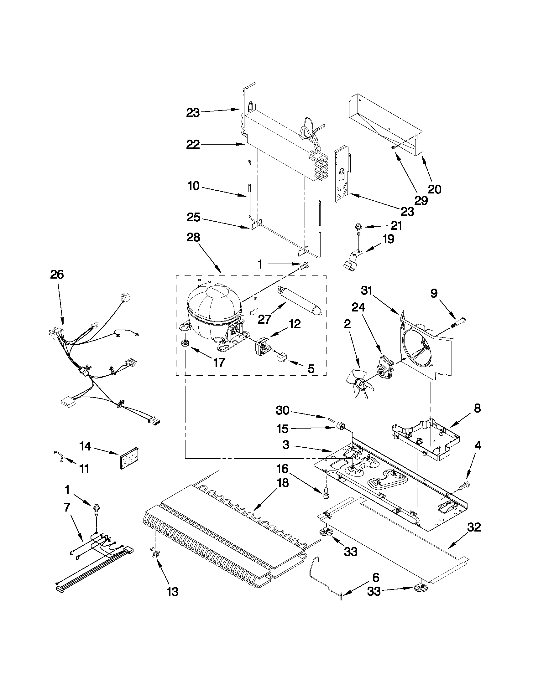 Whirlpool GX5SHDXVY05 unit parts diagram